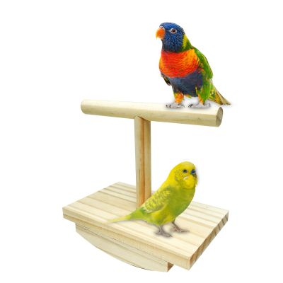 Interactive Wooden Bird Swing Perch