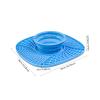Wet Food Feeder for Cats, Slow-Feeding Mat for Dogs, Silicone Lick Mat with Suction Cups, Includes Collapsible Bowl, Purple, One Size view 3
