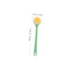 Green Plastic Back Brush with Long Handle and Soft Bristles view 2