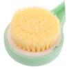 Green Plastic Back Brush with Long Handle and Soft Bristles view 3