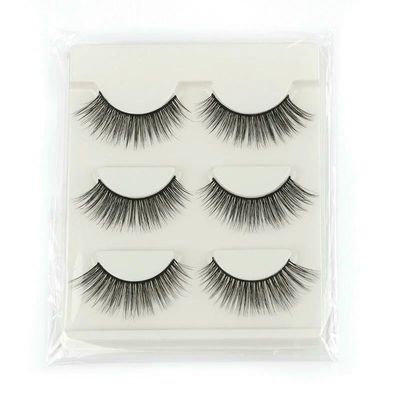 Half-Eye Lashes, 3 Pairs, Reusable Natural Mink-Style False Eyelashes