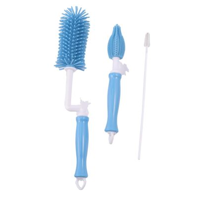 INOOMP 3-Piece Baby Bottle Brush Set with Long Handles