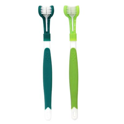 CVUTOVO Pet Toothbrush Triple Head 2-Pack