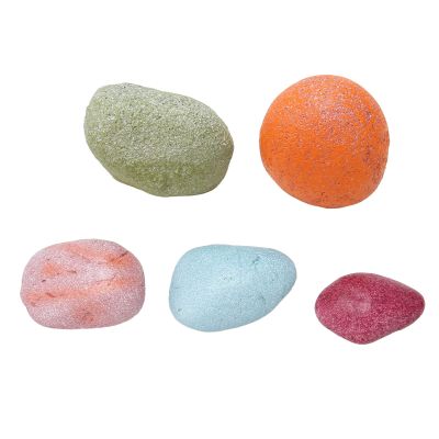 CFTGIW 5-Piece Colored River Rocks for Fish Tank and Aquarium Décor