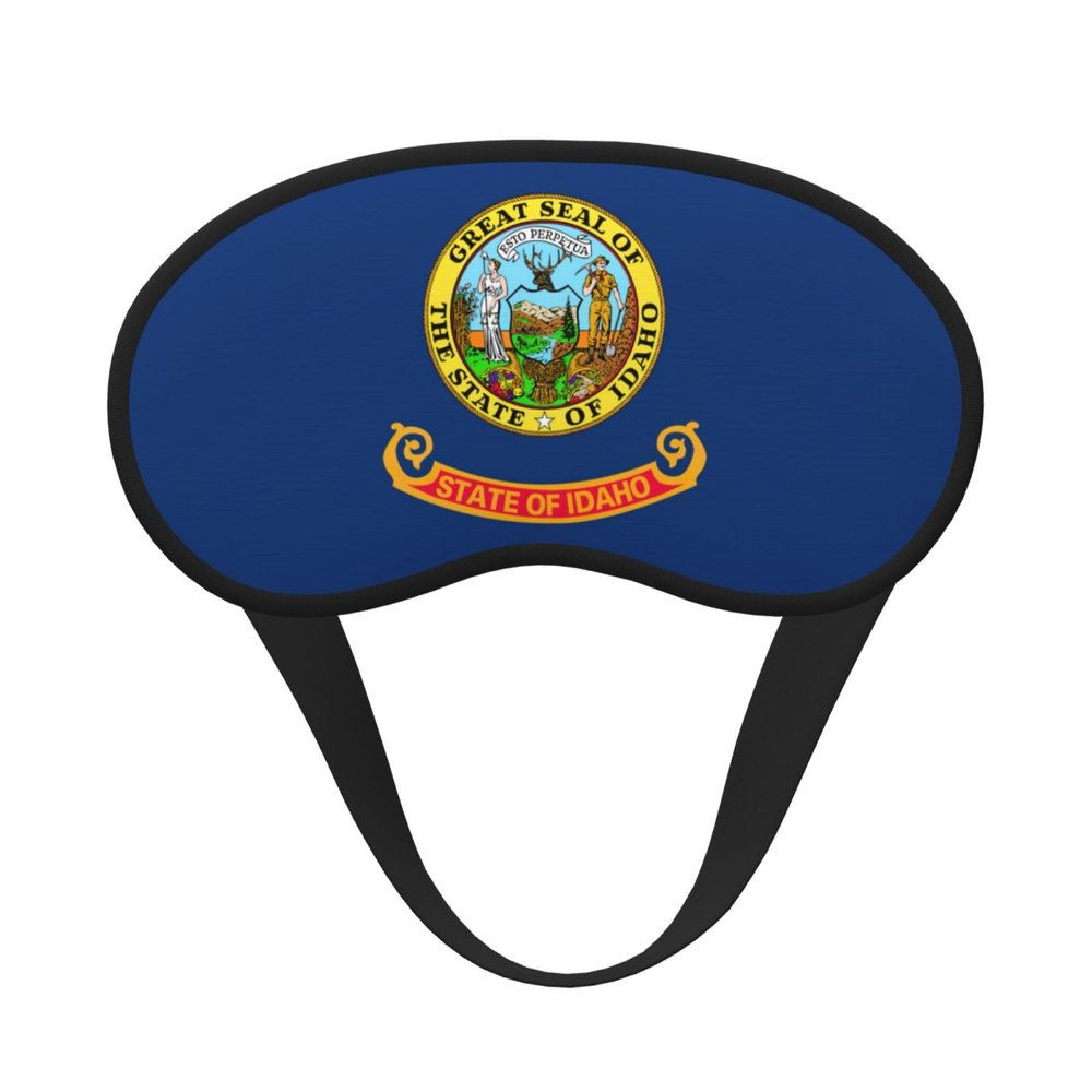 Idaho State Flag Print Sleep Mask, Unisex, Blackout, Comfortable Eye Mask for Travel, Meditation and Sleep