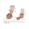 Hanging Dog Water Dispenser with Automatic Feeding, 500 ml/500 g, Pink view 2