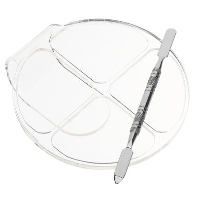Acrylic Makeup Mixing Palette with Spatula, Set of 2