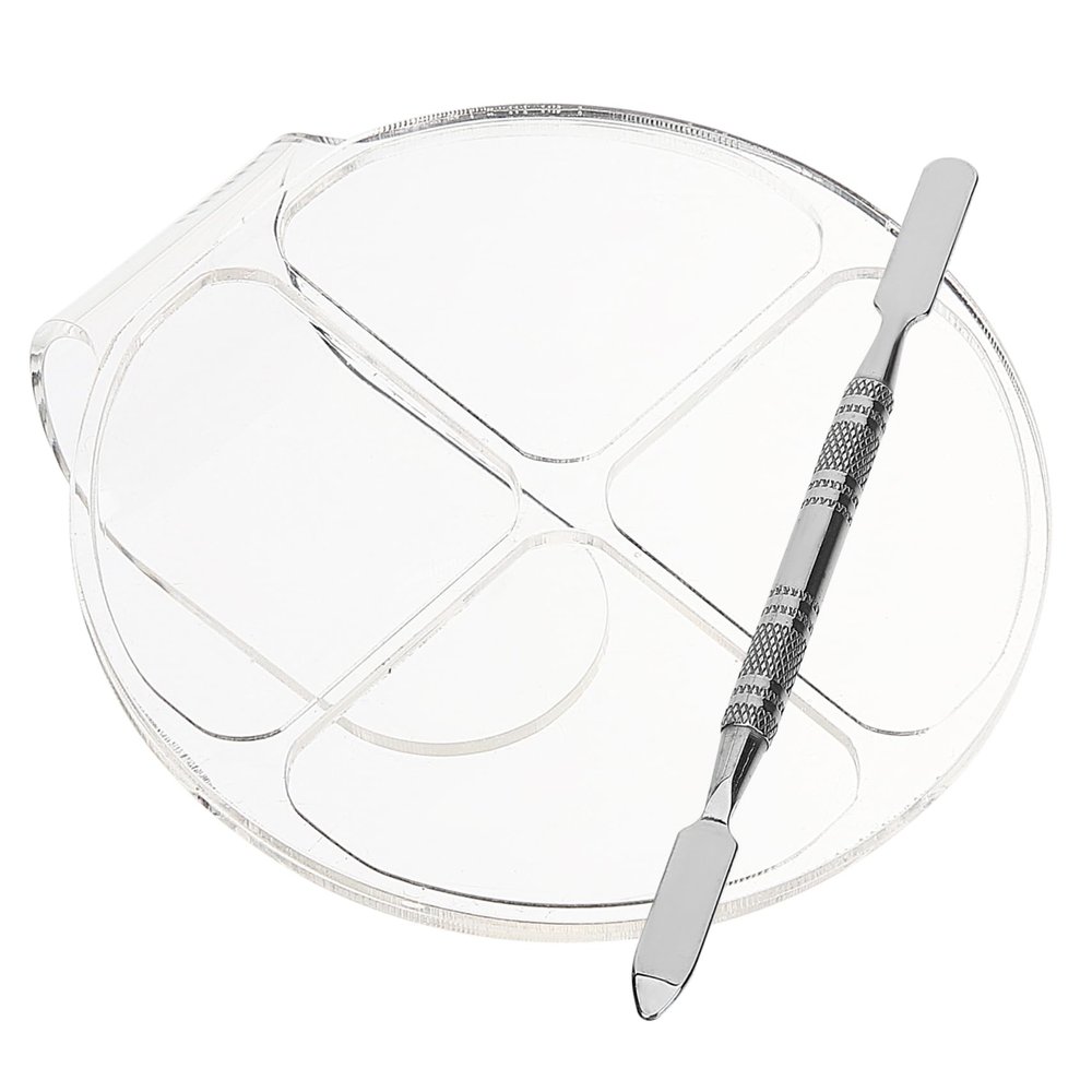 Acrylic Makeup Mixing Palette with Spatula, Set of 2