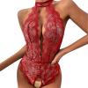 Sexy Women's Open Lingerie Set with Transparent Yellow Babydoll Top view 1
