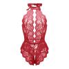 Sexy Women's Open Lingerie Set with Transparent Yellow Babydoll Top view 2