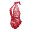 Sexy Women's Open Lingerie Set with Transparent Yellow Babydoll Top view 4