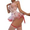 Women's Red Lace Corset Lingerie Babydoll Dress view 1