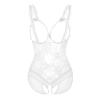Women's Sexy Lingerie Set with Push-Up Bra, Black Long Negligee view 1