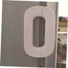 Childproof Cabinet Locks with Double Buttons, 2-Pack, White ABS view 3