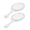 BESTYASH Small Round Vintage Hand Mirrors with Handle, ABS and Glass, 2-Pack view 1