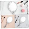 BESTYASH Small Round Vintage Hand Mirrors with Handle, ABS and Glass, 2-Pack view 3
