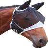 Horse Fly Mask with Ear Protection & Elasticity, UV Protection, Breathable, Cob Size (Black) view 1