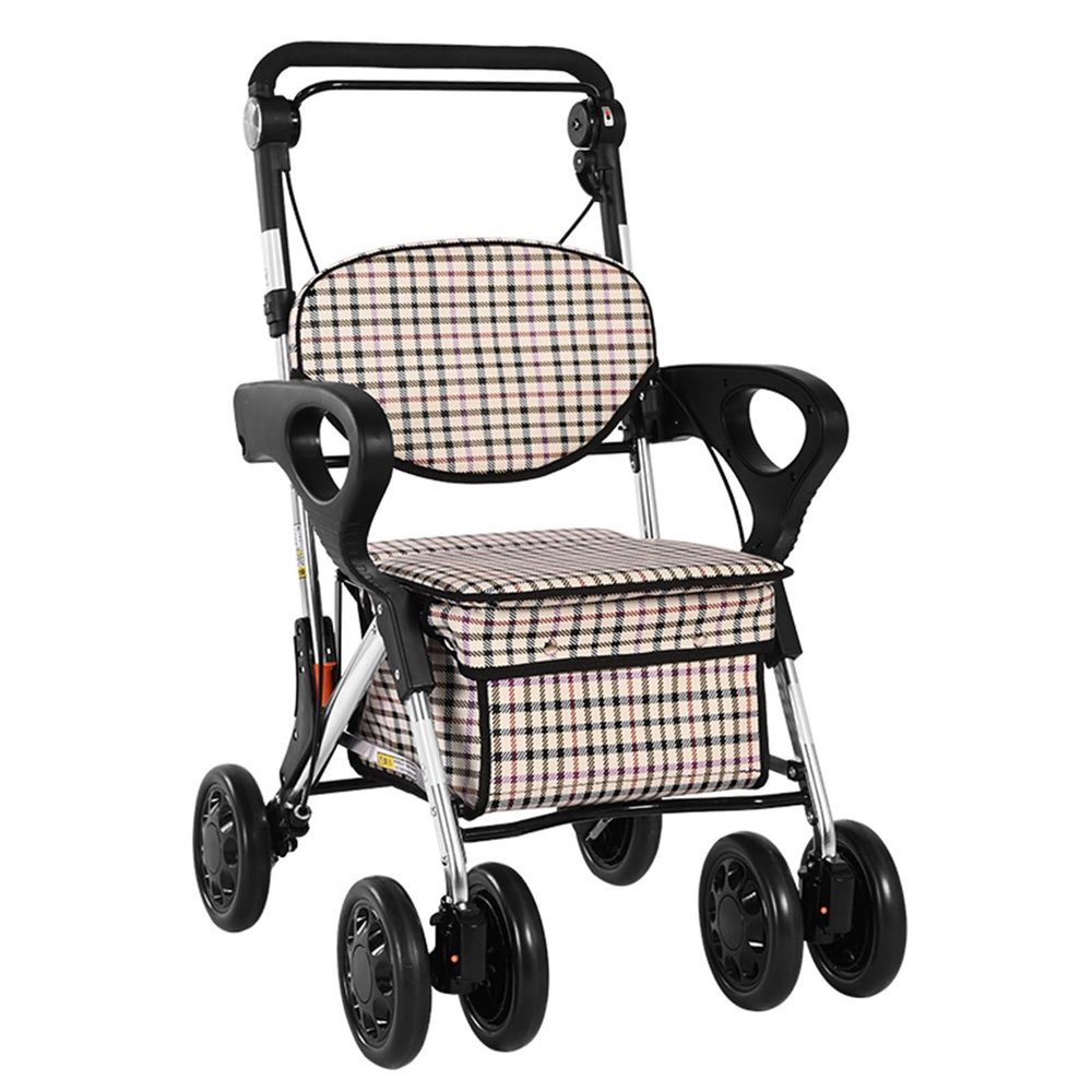 LIBANGRONG-888 Rollator Walker with Seat for Seniors