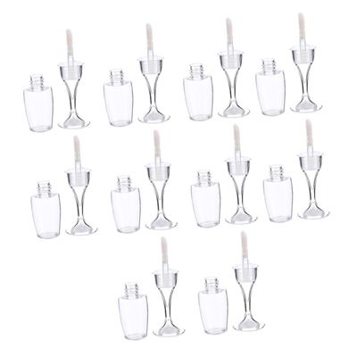 VALICLUD 10-Pack Empty Lip Gloss Tubes, Lip Balm Bottles and Wine Glass Gloss Containers