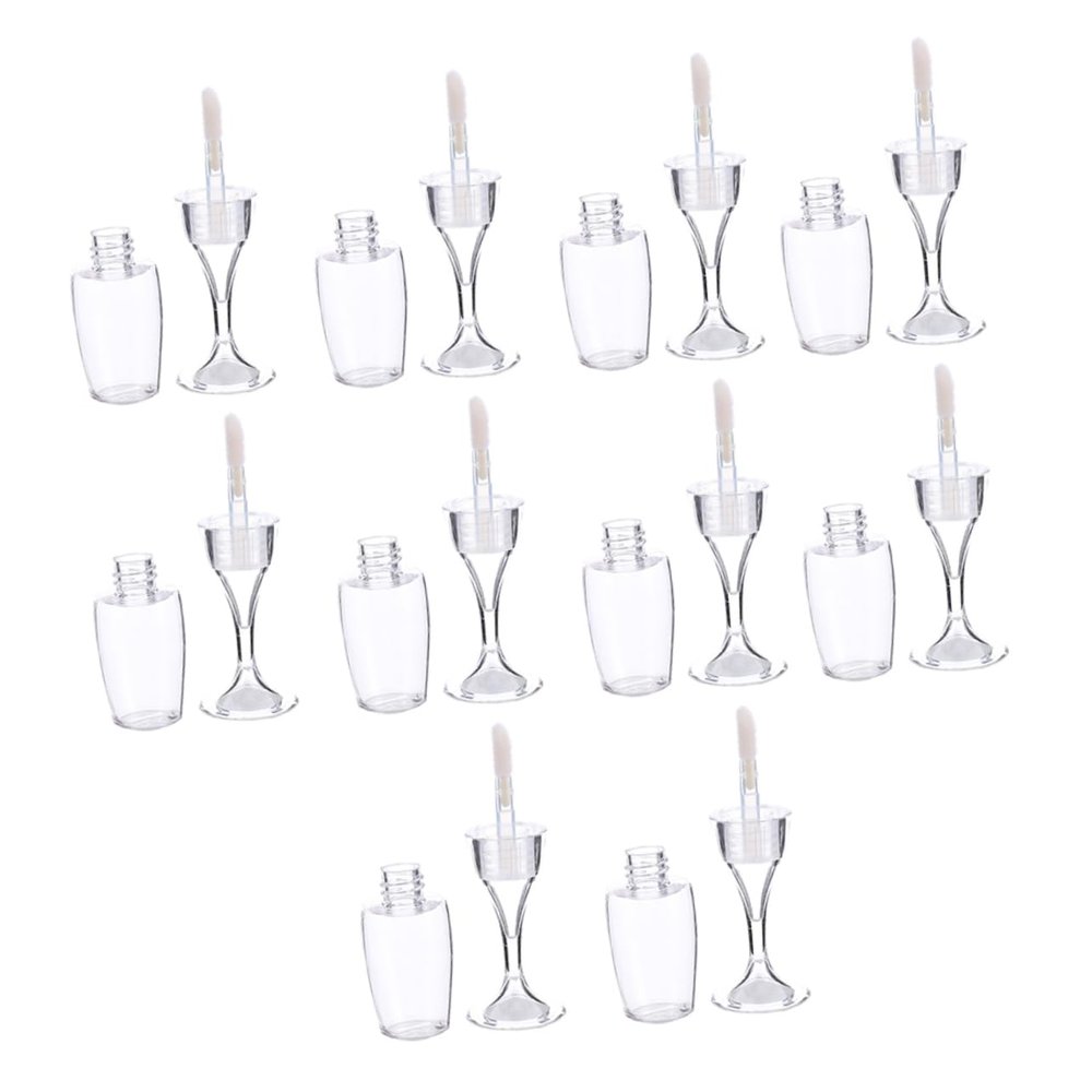 VALICLUD 10-Pack Empty Lip Gloss Tubes, Lip Balm Bottles and Wine Glass Gloss Containers