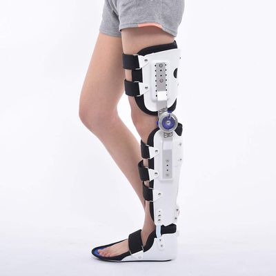 WDSOPK Adjustable Knee Orthosis, Folding Knee Support, Adjustable Knee Immobilizer Brace for Full-Leg Stabilization, Immobile Left Foot