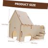 HOUDERCO Wooden Hamster Hideout and Multifunctional Small Pet House view 2
