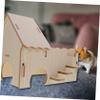 HOUDERCO Wooden Hamster Hideout and Multifunctional Small Pet House view 3