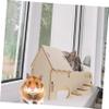 HOUDERCO Wooden Hamster Hideout and Multifunctional Small Pet House view 4