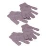 2 Pairs of Purple Five-Finger Nylon Exfoliating Bath Gloves view 1