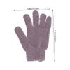 2 Pairs of Purple Five-Finger Nylon Exfoliating Bath Gloves view 2