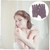 2 Pairs of Purple Five-Finger Nylon Exfoliating Bath Gloves view 3