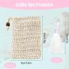 LTISHABILTD 12-Pack Cotton and Linen Soap Bags with Drawstring, 5 White Foaming Nets view 2