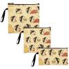 Harvest Fall Hedgehog Fruit Reusable Sandwich and Snack Bags, Waterproof, 3-Pack view 1