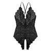 Generic Women's Sexy Open-Crotch Lingerie, Plus-Size Short Cotton Negligee, White Babydoll Top view 3