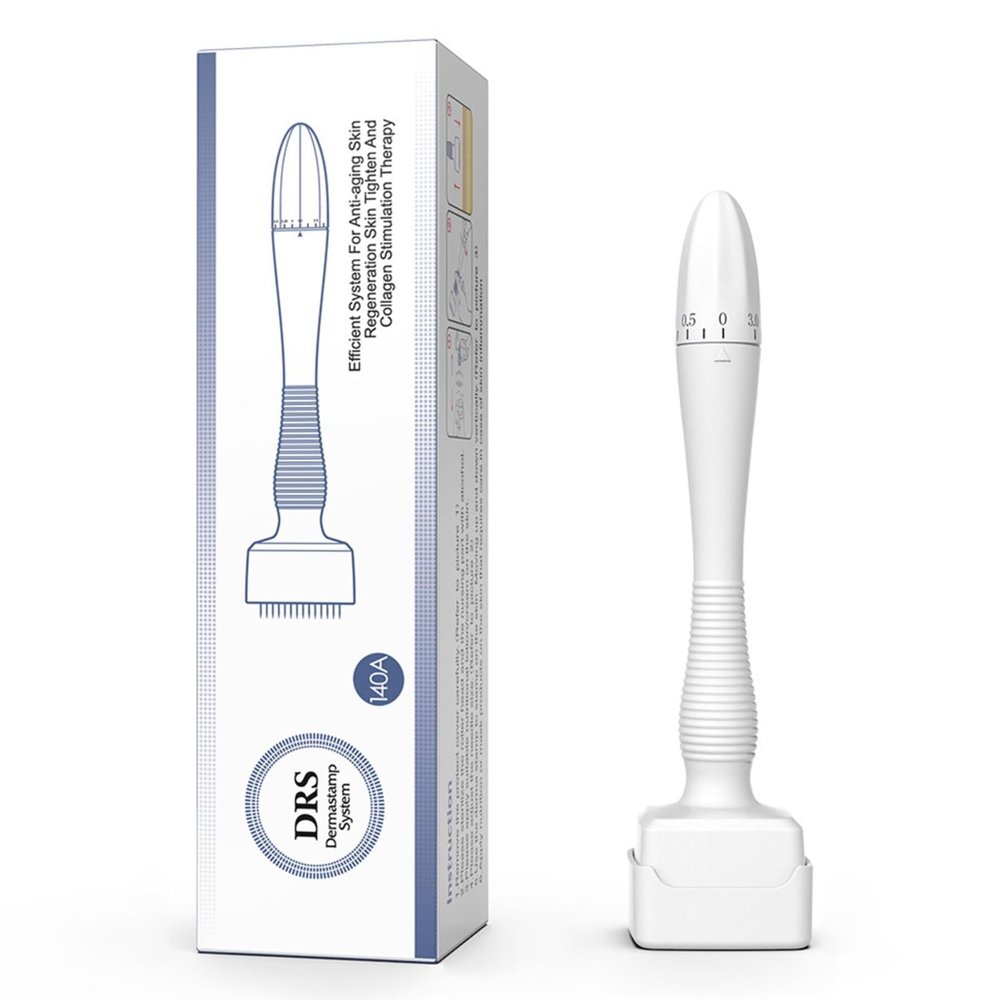 P-Beauty Adjustable Derma Stamp 140A, 0–3 mm, 140 Stainless Steel Needles