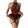 Women's Babydoll Lingerie Set with Stockings view 1