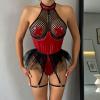 Women's Babydoll Lingerie Set with Stockings view 3