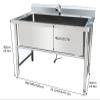 Professional Stainless Steel Dog Grooming Bath Tub view 3