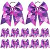 Umibow 12-Pack 7-Inch Camouflage Hair Bows, Purple view 1
