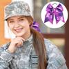 Umibow 12-Pack 7-Inch Camouflage Hair Bows, Purple view 3