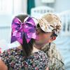 Umibow 12-Pack 7-Inch Camouflage Hair Bows, Purple view 4