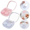 OUNONA Portable Plastic Contact Lens Cases with Small Mirror, 2 Sets view 4
