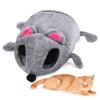 REXVTNS Small Animal-Shaped Cat Bed with Warm Plush Cave view 4