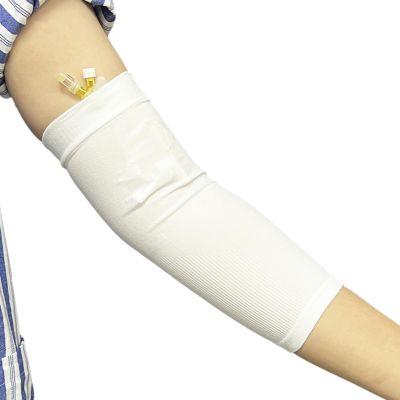 EDWERD PICC Line Arm Sleeves, Breathable Arm Protection for Nurses, Fits 9.0–14.0 in Arm Circumference, White, 4 Pcs