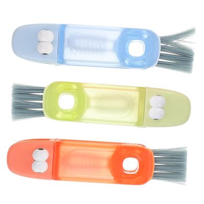 Mikinona 3-Piece Bottle Brush Set with Bottle Cap Brush and Multifunctional Groove Brush