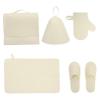 VALICLUD Reusable Felt Sauna Hat and Glove Set, 1 Set, White view 1