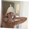 VALICLUD Reusable Felt Sauna Hat and Glove Set, 1 Set, White view 3