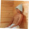 VALICLUD Reusable Felt Sauna Hat and Glove Set, 1 Set, White view 4