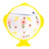HOUDERCO Yellow Fish-Shaped Ceramic Cat Bowl view 1