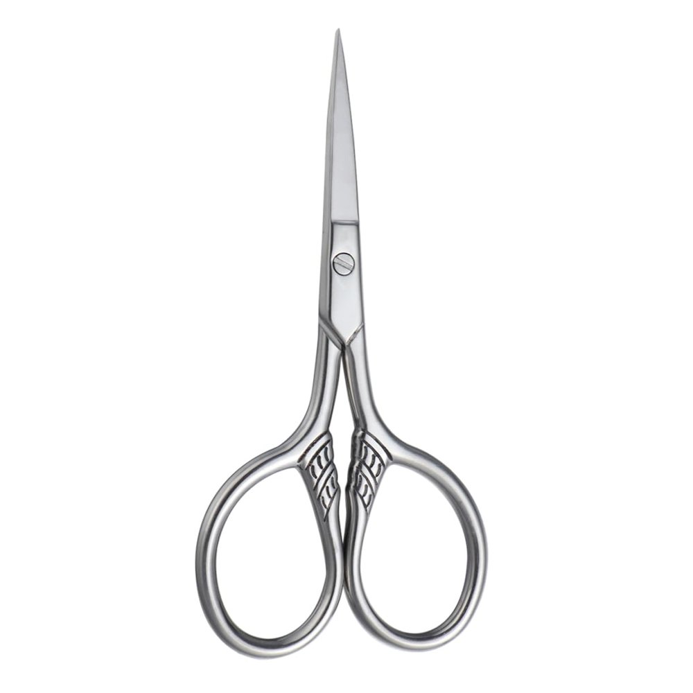 Stainless Steel Beard Scissors, Silver, for Men, Precise Trimming